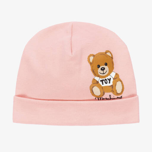 Moschino Baby-Pink Logo Layette Hat | Childrensalon Outlet