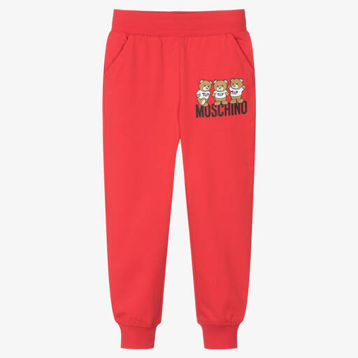 Moschino Kid-Teen-جوغرز بطبعة تيدي بير قطن لون أحمر | Childrensalon Outlet