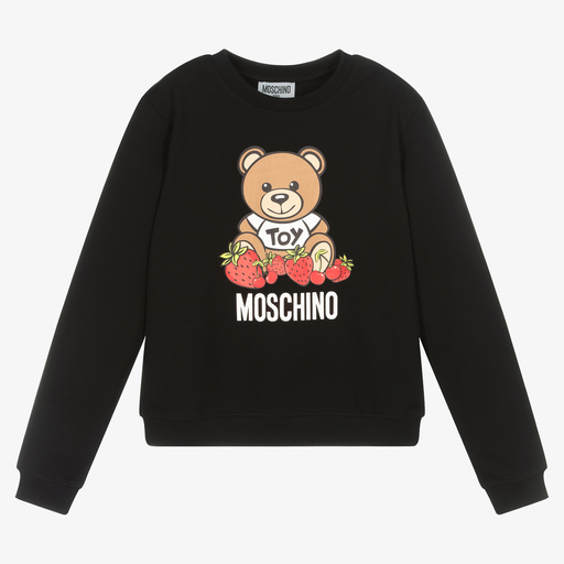 Moschino Kid-Teen-Teen Black Cotton Sweatshirt | Childrensalon Outlet