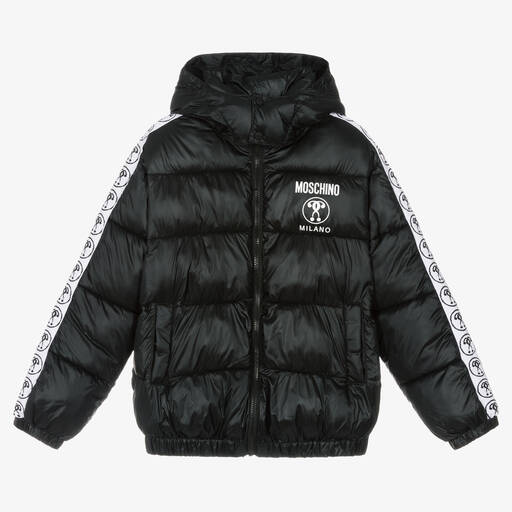 Moschino Kid-Teen-Schwarze Teen Steppjacke | Childrensalon Outlet