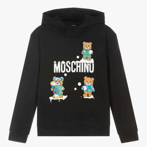 Moschino Кид-Тин-Черная худи для мальчиков-подростков | Childrensalon Outlet