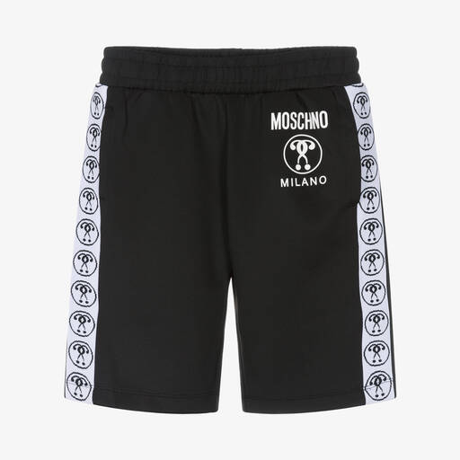 Moschino Kid-Teen-Teen Boys Black Logo Jersey Shorts | Childrensalon Outlet