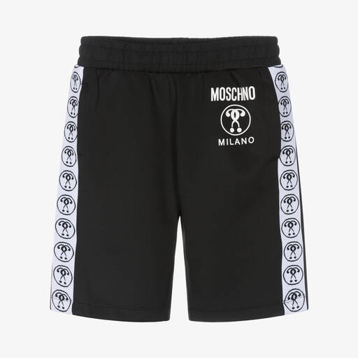 Moschino Kid-Teen-شورت تينز ولادي جيرسي لون أسود | Childrensalon Outlet