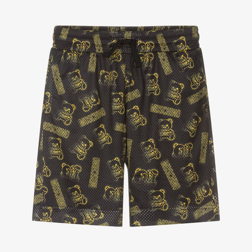 Moschino Kid-Teen-Teen Boys Black Teddy Bear Logo Shorts | Childrensalon Outlet