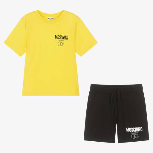 Moschino Kid-Teen-Teen Double Smiley Shorts-Set (J) | Childrensalon Outlet