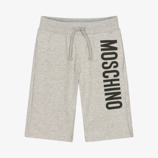 Moschino Кид-Тин-Teen Boys Grey Cotton Jersey Shorts | Childrensalon Outlet