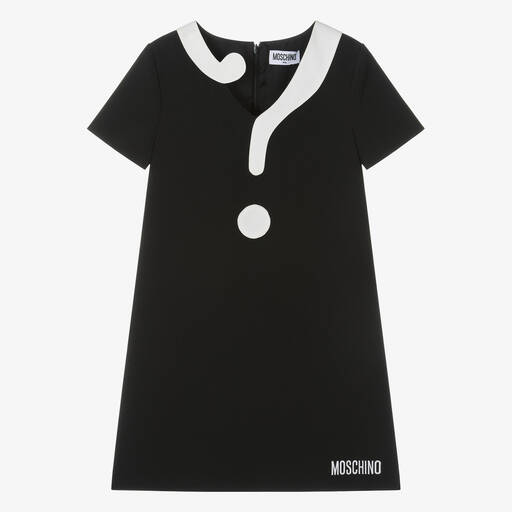 Moschino Kid-Teen-Teen Girls Black Question Mark Dress | Childrensalon Outlet