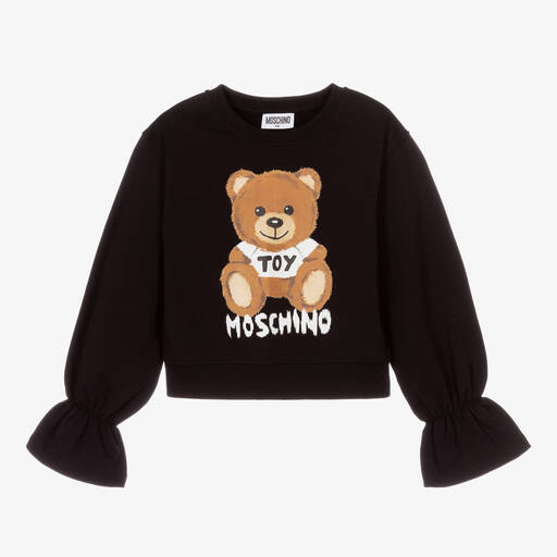 Moschino Kid-Teen-Teen Girls Black Sweatshirt | Childrensalon Outlet