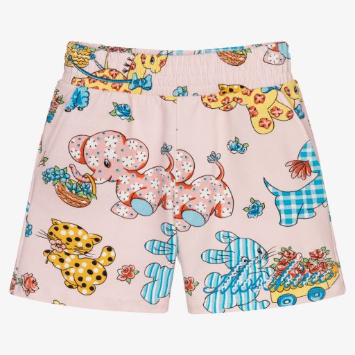 Moschino Kid-Teen-Teen Girls Logo Cotton Shorts | Childrensalon Outlet