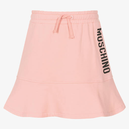Moschino Kid-Teen-Teen Girls Pink Cotton Jersey Skirt | Childrensalon Outlet