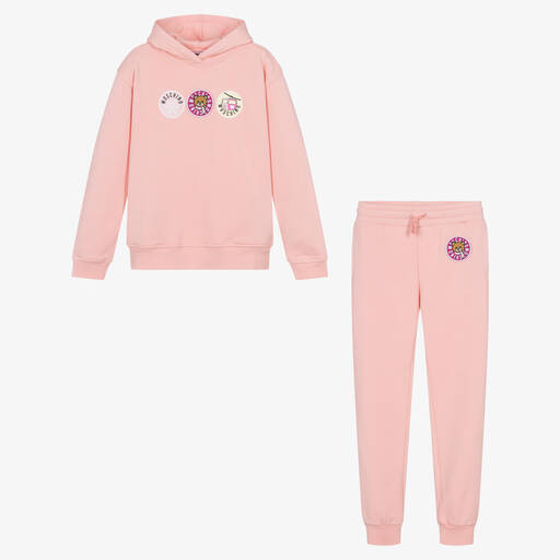 Moschino Kid-Teen-Розовый спортивный костюм с медвежонком | Childrensalon Outlet