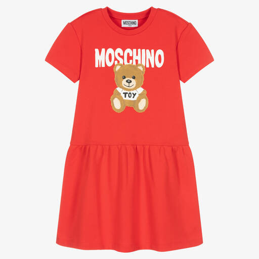 Moschino Kid-Teen-Rotes Teen Baumwollkleid | Childrensalon Outlet