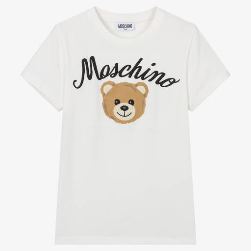 Moschino Kid-Teen-Teen Teddybär-T-Shirt Elfenbein | Childrensalon Outlet