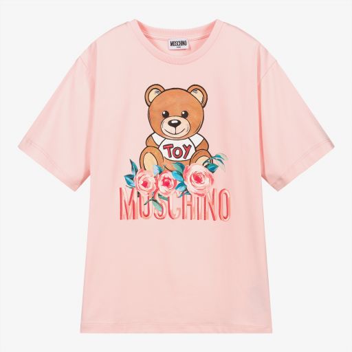 Moschino Kid-Teen-Teen Pink Cotton T-Shirt | Childrensalon Outlet