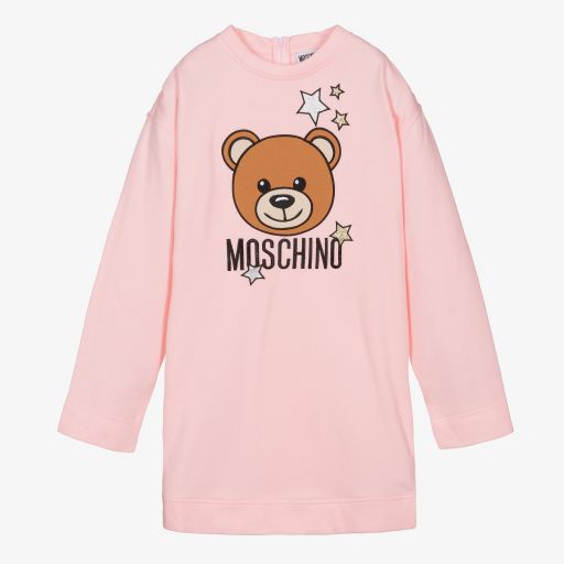 Moschino Kid-Teen-Teen Pink Sweatshirt Dress | Childrensalon Outlet
