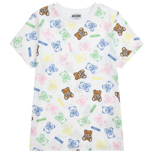 Moschino Kid-Teen-T-shirt blanc à logo Ado | Childrensalon Outlet