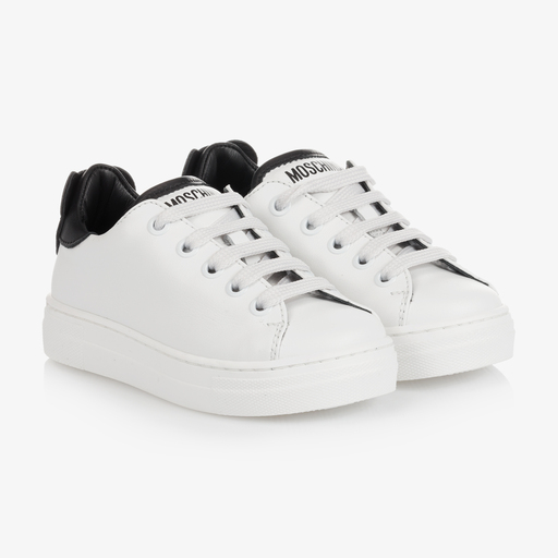 Moschino Kid-Teen-White Teddy Bear Trainers | Childrensalon Outlet