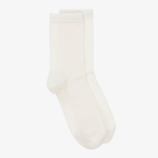 MP-Ivory Cotton Short Socks | Childrensalon Outlet