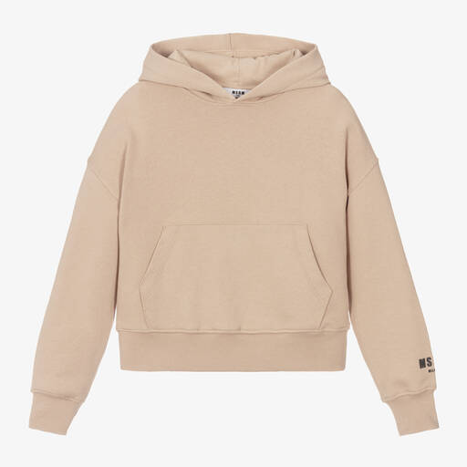 MSGM-Beige Cotton Club Paradiso Hoodie | Childrensalon Outlet