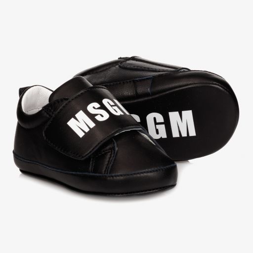 MSGM-Черные кожаные туфли для малышей | Childrensalon Outlet