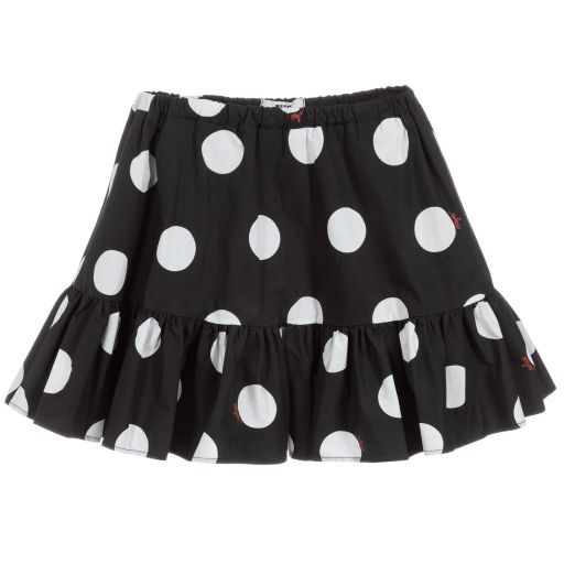 MSGM-Black & White Cotton Skirt | Childrensalon Outlet