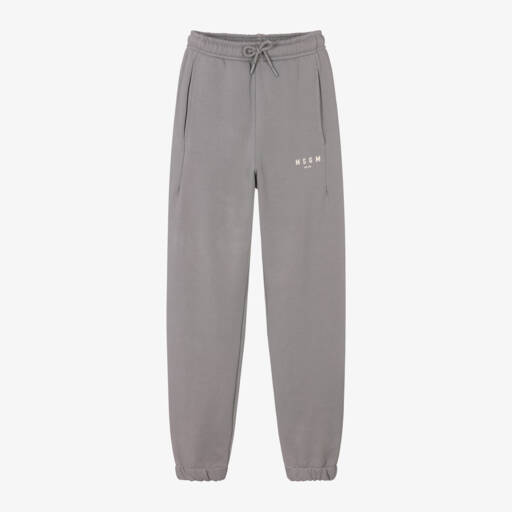 MSGM-Boys Beige Logo Joggers | Childrensalon Outlet