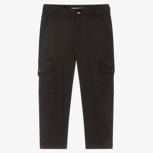 MSGM-Черные хлопковые брюки карго | Childrensalon Outlet