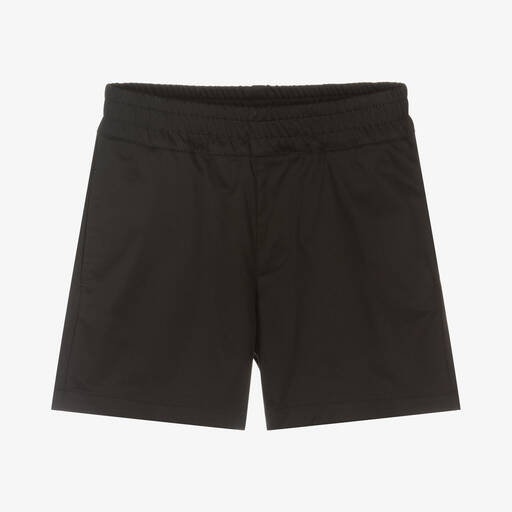 MSGM-Boys Black Cotton Shorts | Childrensalon Outlet