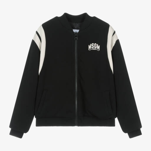 MSGM-جاكيت بومبر قطن لون أسود للأولاد | Childrensalon Outlet