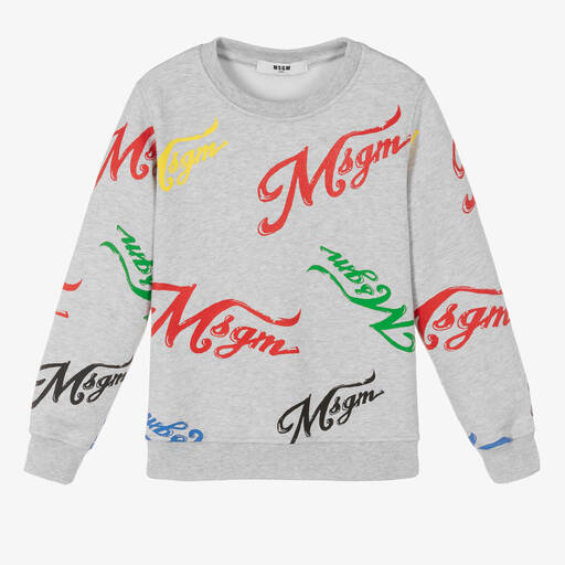 MSGM-Graues Sweatshirt für Jungen | Childrensalon Outlet