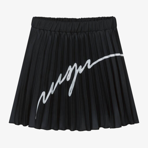 MSGM-تنورة كريب بكسرات لون أسود | Childrensalon Outlet