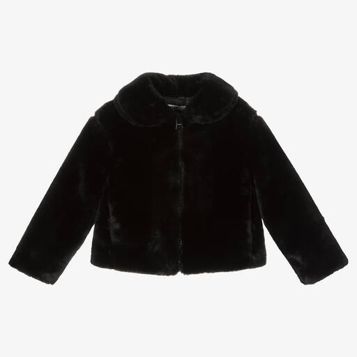 MSGM-Черная куртка из искусственного меха | Childrensalon Outlet