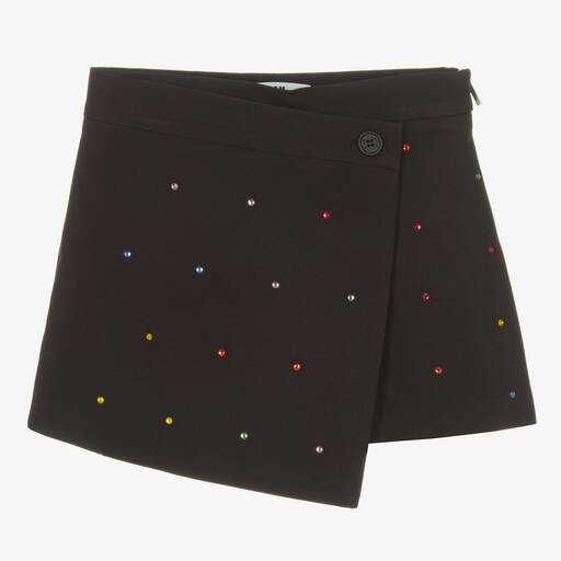 MSGM-شورت سكورت لون أسود للبنات | Childrensalon Outlet