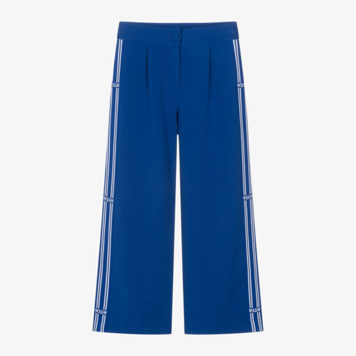 MSGM-بنطلون بأرجل واسعة لون أزرق للبنات | Childrensalon Outlet