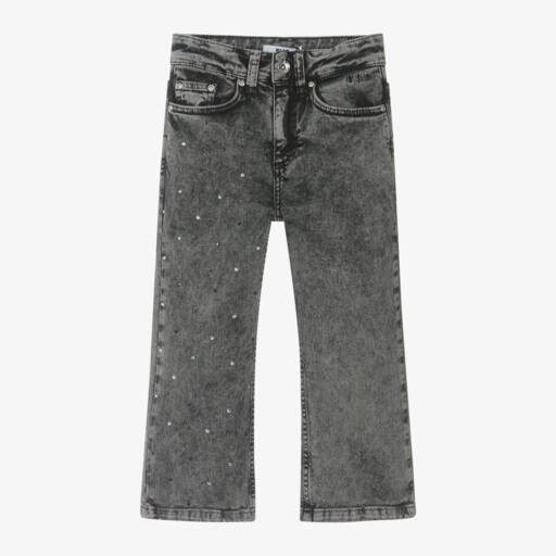 MSGM-Girls Dark Wash Sparkle Jeans | Childrensalon Outlet