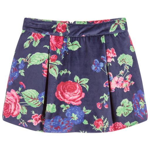 MSGM-Girls Floral Velvet Skirt | Childrensalon Outlet