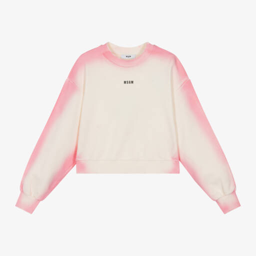 MSGM-بلوفر قطني وردي للبنات | Childrensalon Outlet