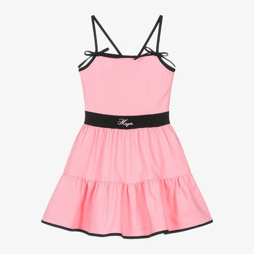 MSGM-Розовое хлопковое платье для девочек | Childrensalon Outlet