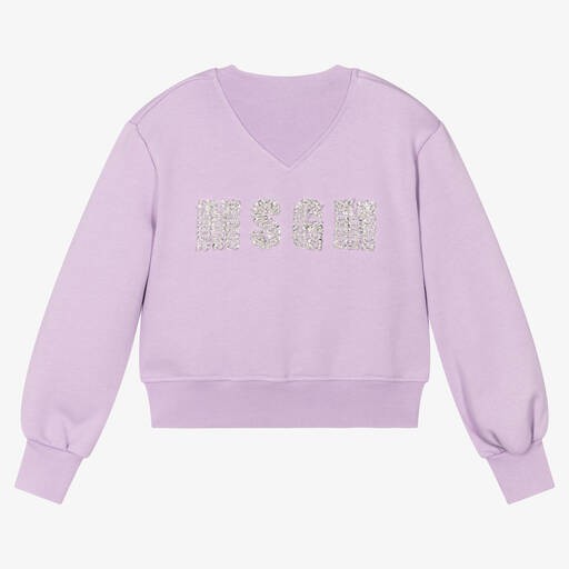 MSGM-Violettes Sweatshirt für Mädchen | Childrensalon Outlet