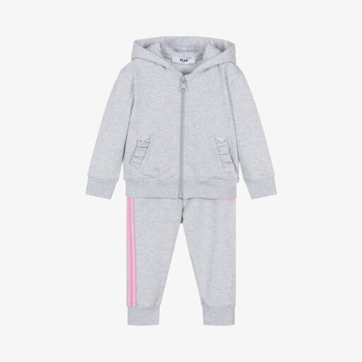 MSGM-بدلة رياضية قطن لون رمادي للبنات | Childrensalon Outlet