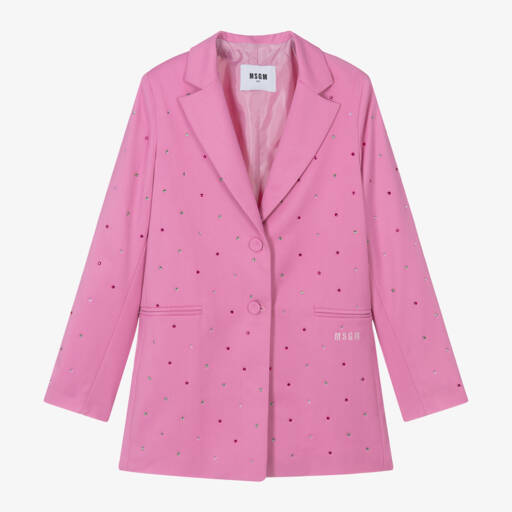 MSGM-بليزر فيسكوز لون زهري للبنات | Childrensalon Outlet