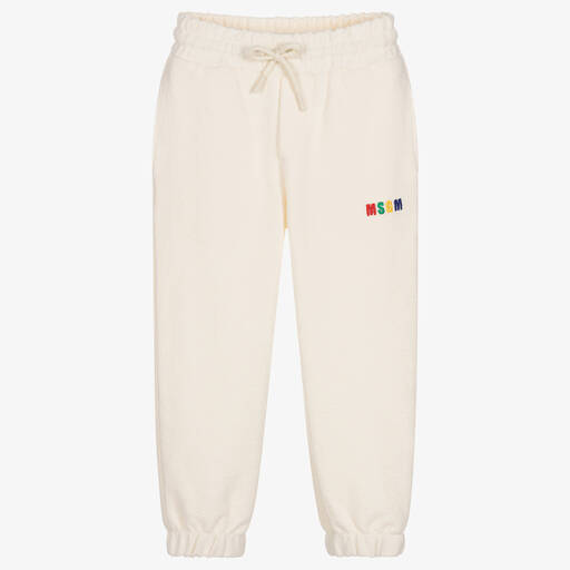 MSGM-Кремовые махровые джоггеры | Childrensalon Outlet