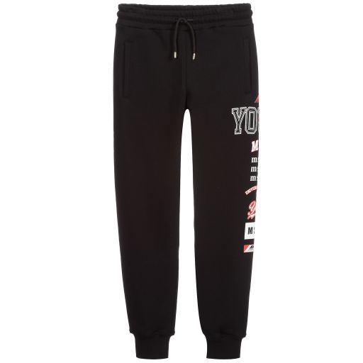 MSGM-Teen Black Logo Joggers | Childrensalon Outlet