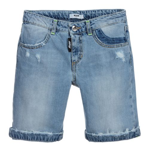 MSGM-Синие джинсовые шорты с логотипом для подростков | Childrensalon Outlet