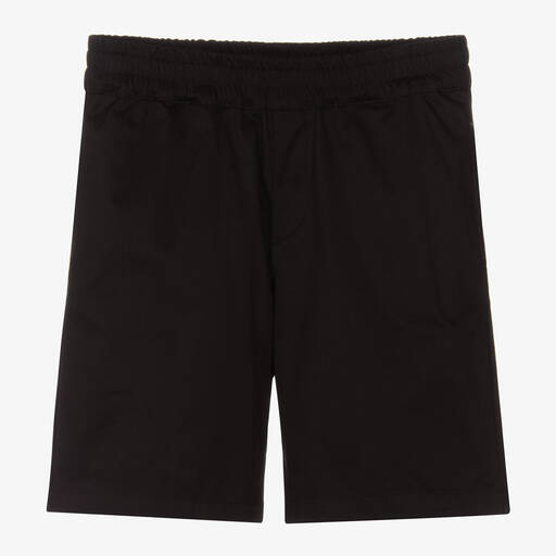 MSGM-Teen Boys Black Cotton Shorts | Childrensalon Outlet