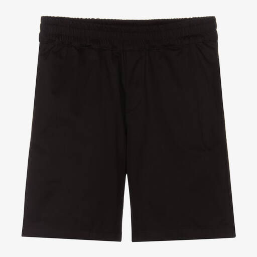 MSGM-Schwarze Teen Baumwollshorts (J) | Childrensalon Outlet