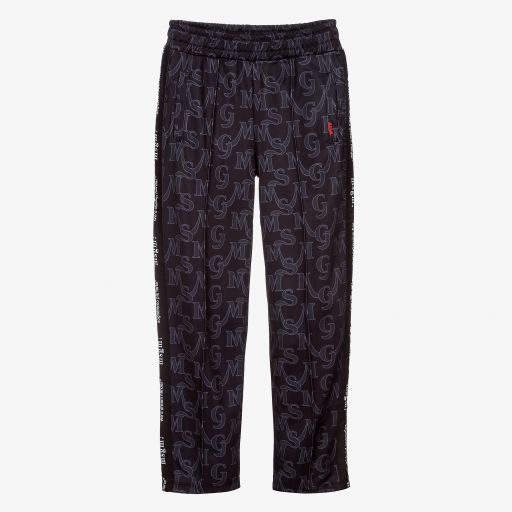 MSGM-Teen Boys Black Logo Joggers | Childrensalon Outlet