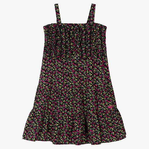 MSGM-Teen Girls Black Cotton Micro Cherry Dress | Childrensalon Outlet