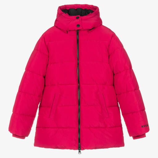 MSGM-Teen Girls Pink Puffer Coat | Childrensalon Outlet