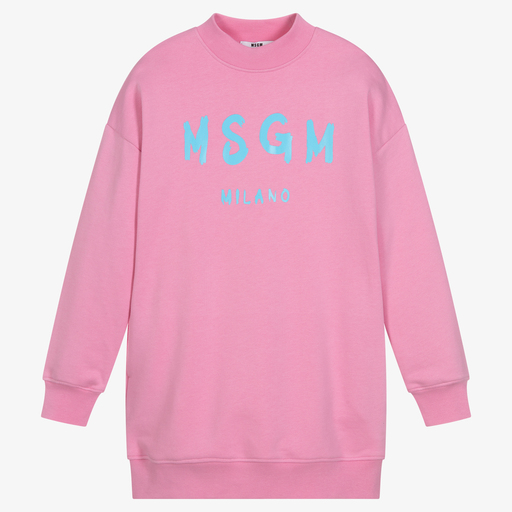 MSGM-Rosa Teen Sweatshirtkleid | Childrensalon Outlet